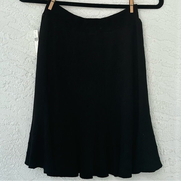 Anthropologie Maeve Ribbed Skirt Medium Black NWT - Picture 3 of 9